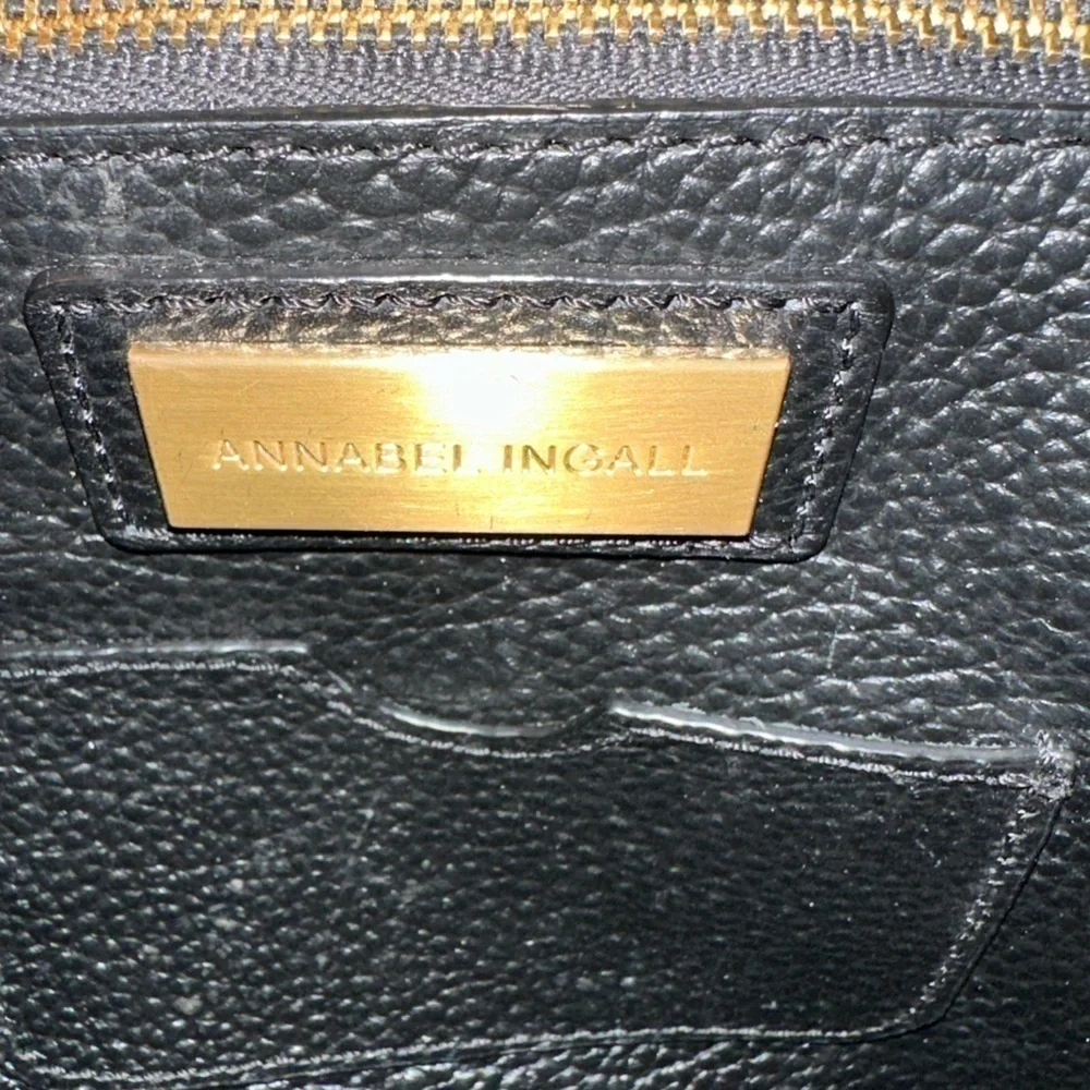Annabel Ingall Black Pebbled Leather Annie Satchel Bag EXCELLENT